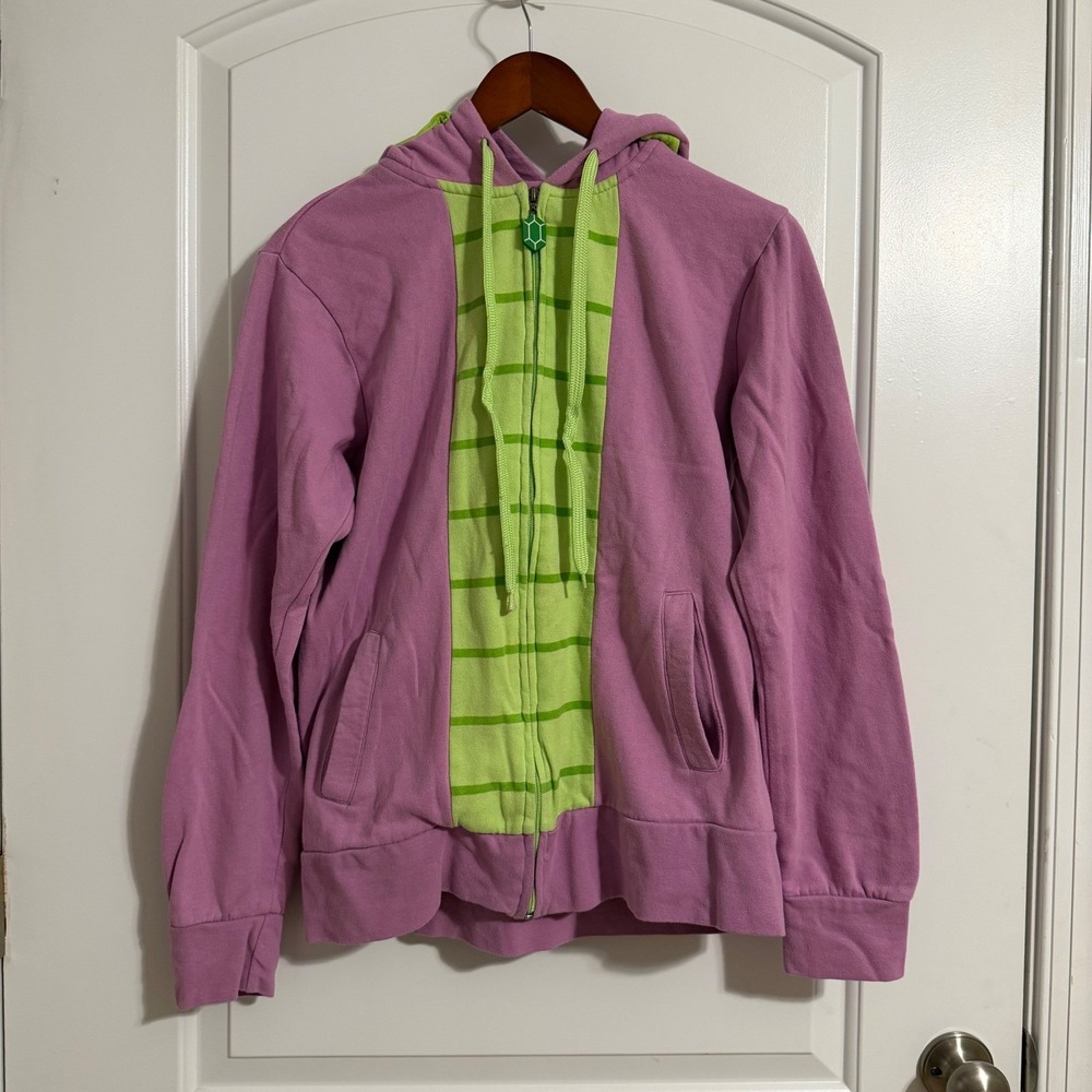 RARE WeLoveFine My Little Pony Spike Dragon Hoodie Purple Green Adult M Cosplay